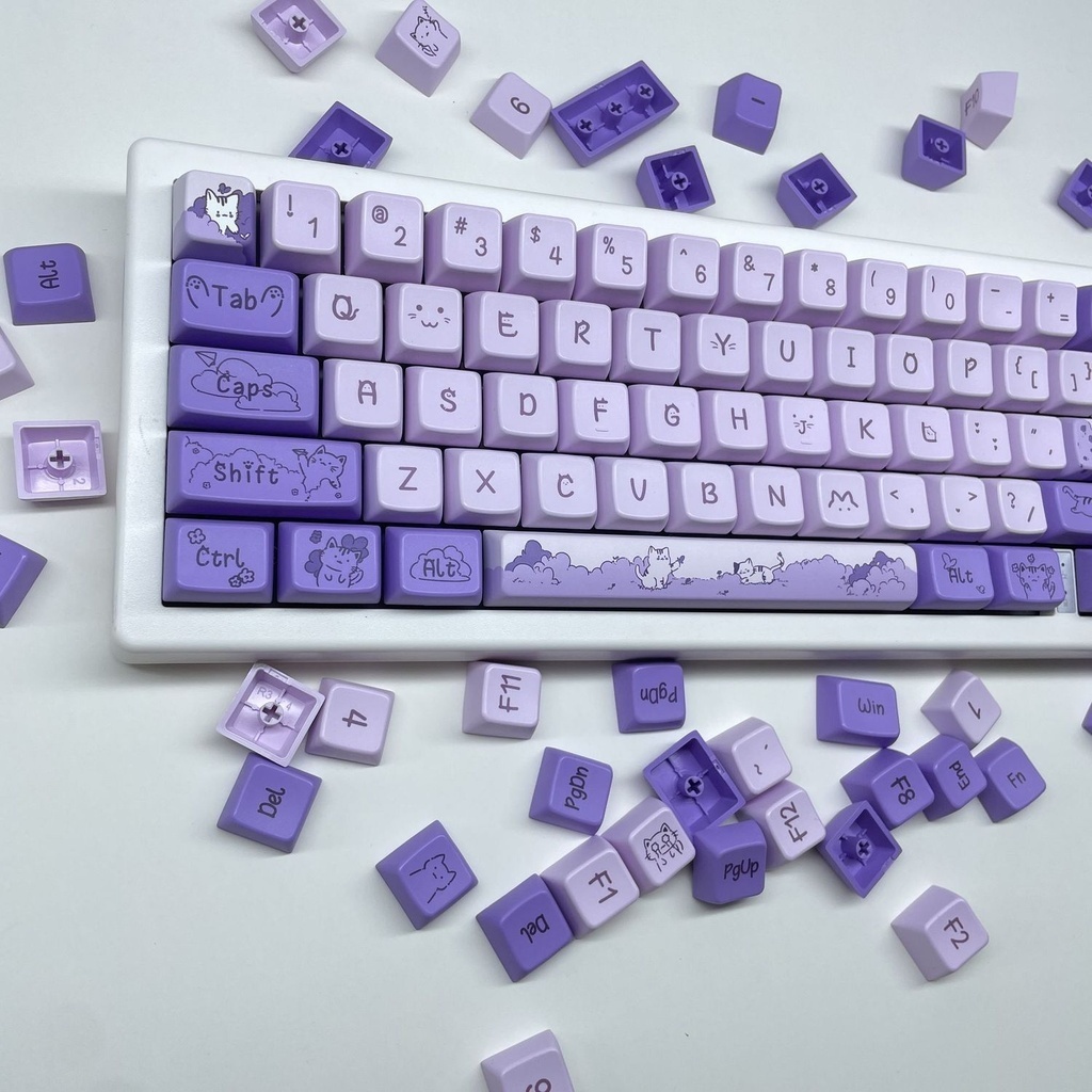 Xử lý thanh lý PBT Thăng hoa Keycap MDA Thích ứng chiều cao đến 67 / 68 / 81, v.v. Bàn phím cơ Cross Axis Keycap