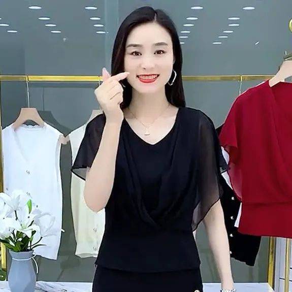 Áo chiffon Tay Cánh Dơi Lưng Cao thời trang Mùa Hè 2022 cho nữ