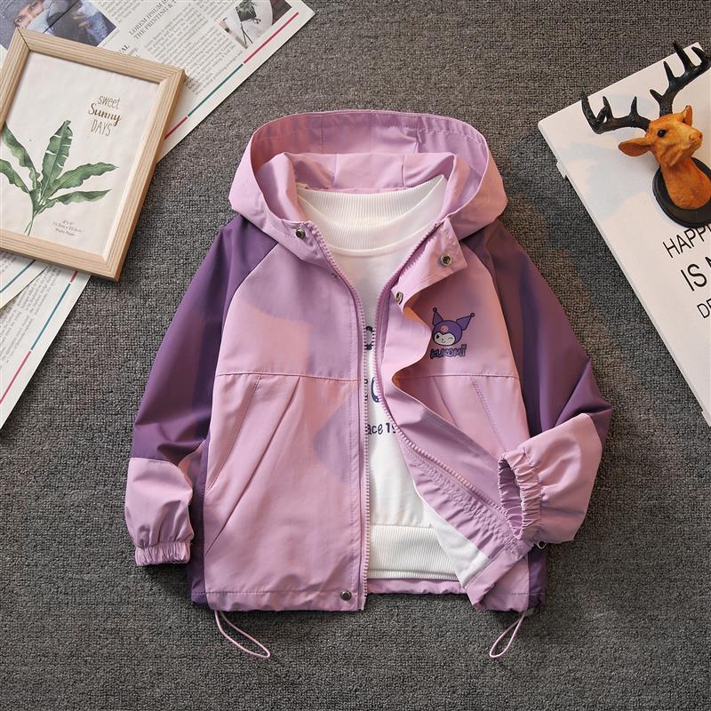 Áo Khoác Thể Thao Tay Dài Có Mũ Trùm Thời Trang Mùa Thu Cho Bé Gái