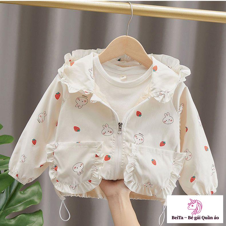 Áo Khoác Gió Có Mũ Trùm Phong Cách Đường Phố Hàn Quốc Thời Trang Xuân Thu Mới Cho Bé Gái