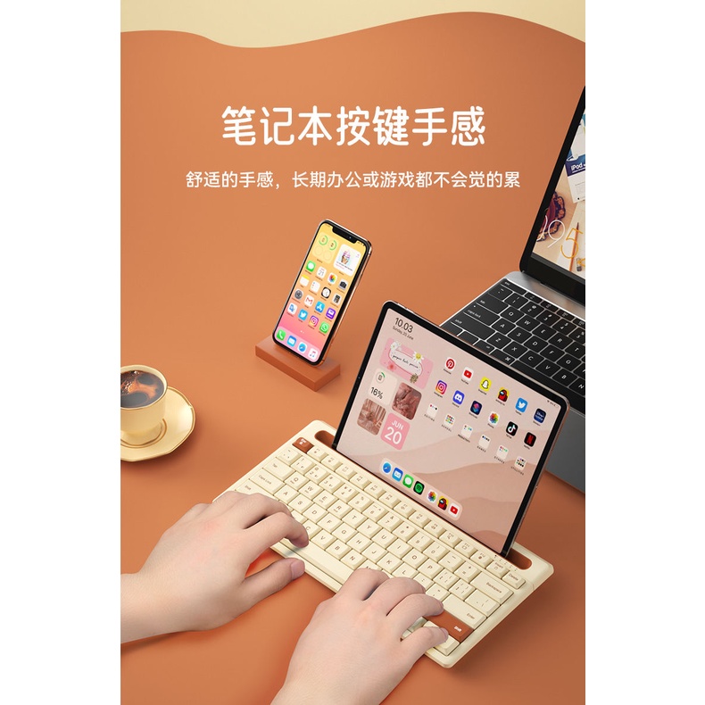 Bàn Phím bluetooth Không Dây Đính Nơ Phù Hợp Cho ios ipad tablet laptop