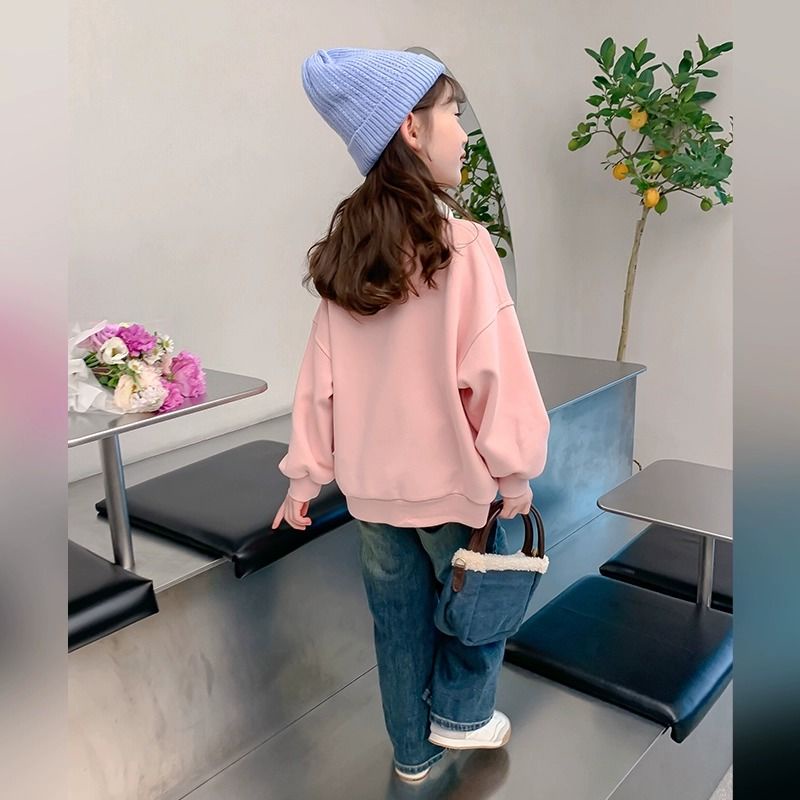 Áo Nỉ Giả Hai Lớp Thời Trang Xuân Thu 2023 Phong Cách Mới Cho Bé Gái