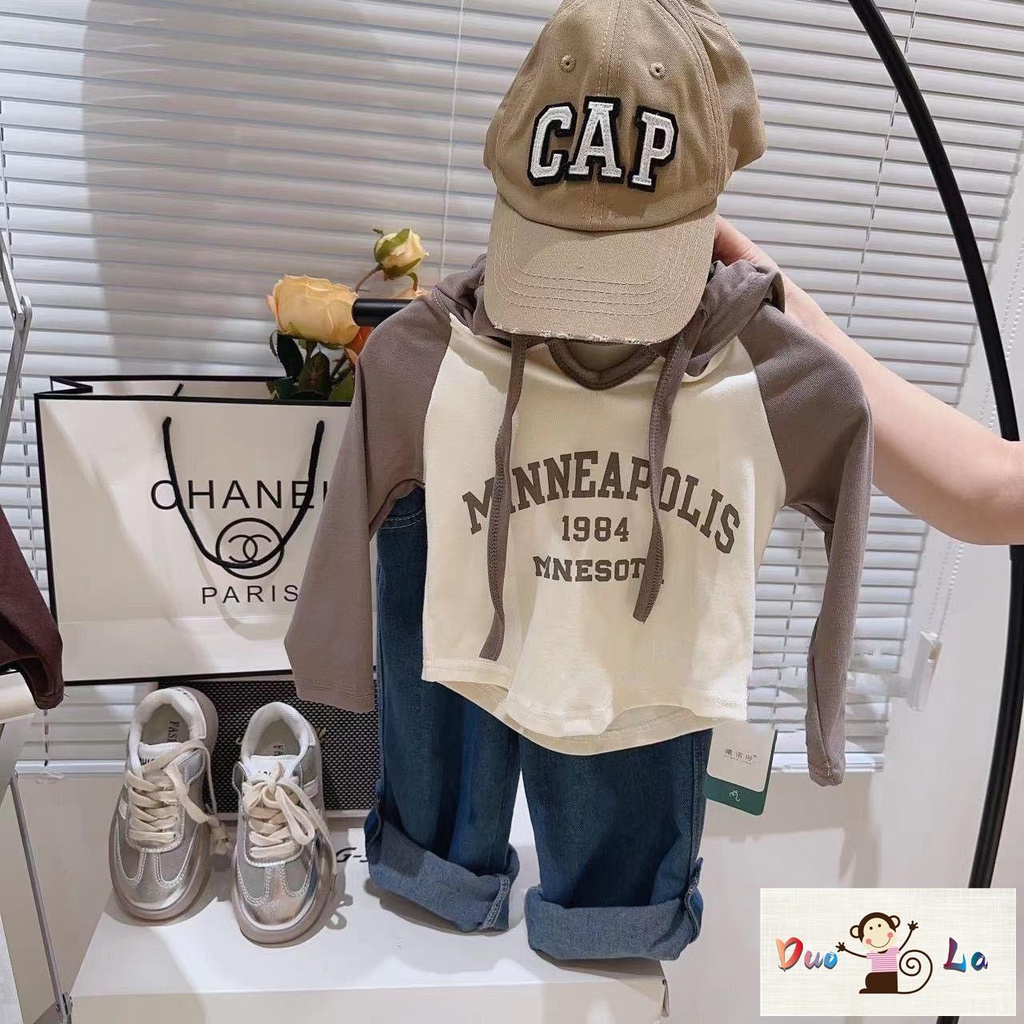 Áo Hoodie cotton Tay Dài In Chữ Phong Cách Công Chúa Thời Trang Mùa Thu Dành Cho Bé Gái