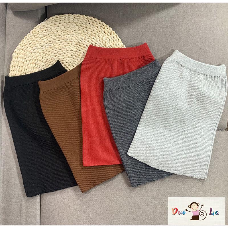 Bộ Áo Dệt Kim + Chân Váy Dáng Ôm Thời Trang Hàn Quốc Cho Bé Gái