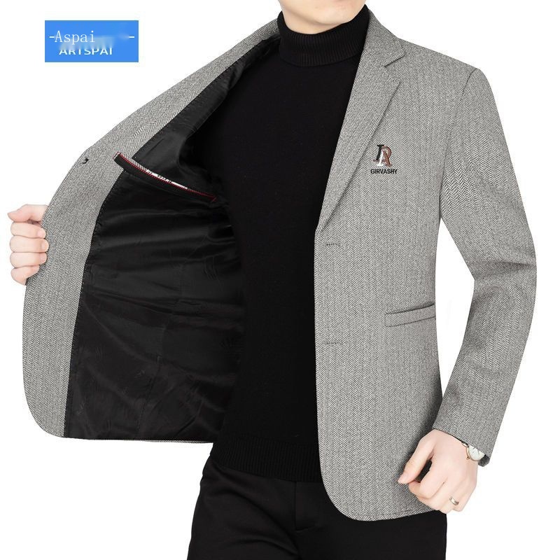 Áo Khoác Vest Thêu Họa Tiết Màu Trơn Thời Trang Cao Cấp Cho Nam