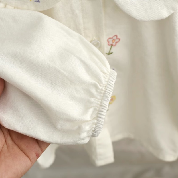 Áo Sơ Mi cotton Tay Dài Thời Trang Xuân Thu Dành Cho Bé Gái