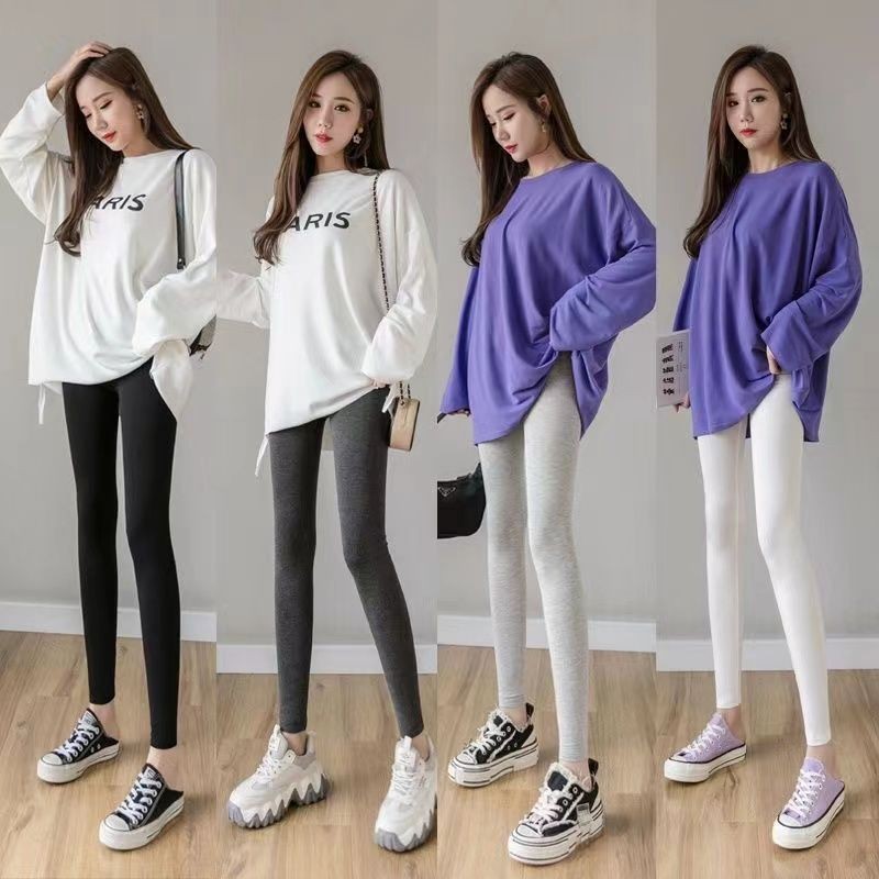 Mùa Xuân Mùa Hè Mỏng Đến Mắt Cá Chân Modal Mặc Ngoài Quần Legging Slim fit Skinny Co Giãn Mỏng Hơn Nhìn Kích Thước Lớn Quần Legging Skinny Legging Quần Legging Quần Legging Có Thể Mặc Ngoài Quần Legging Cao