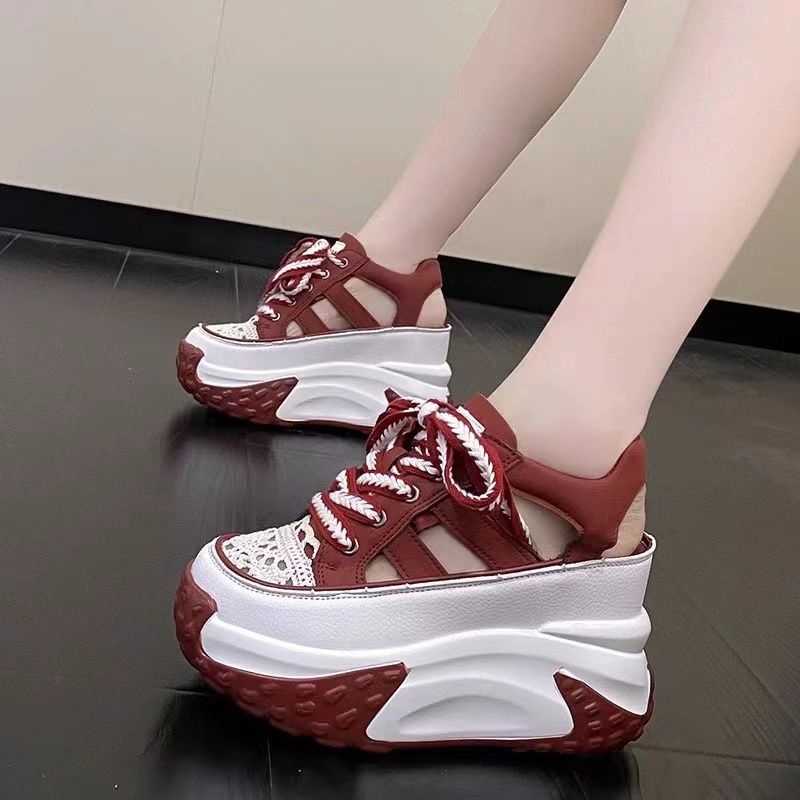 Xăng đan Bít Mũi Đế Dày Thoáng Khí Thời Trang Mùa Hè 2023 Mới Cho Nữ