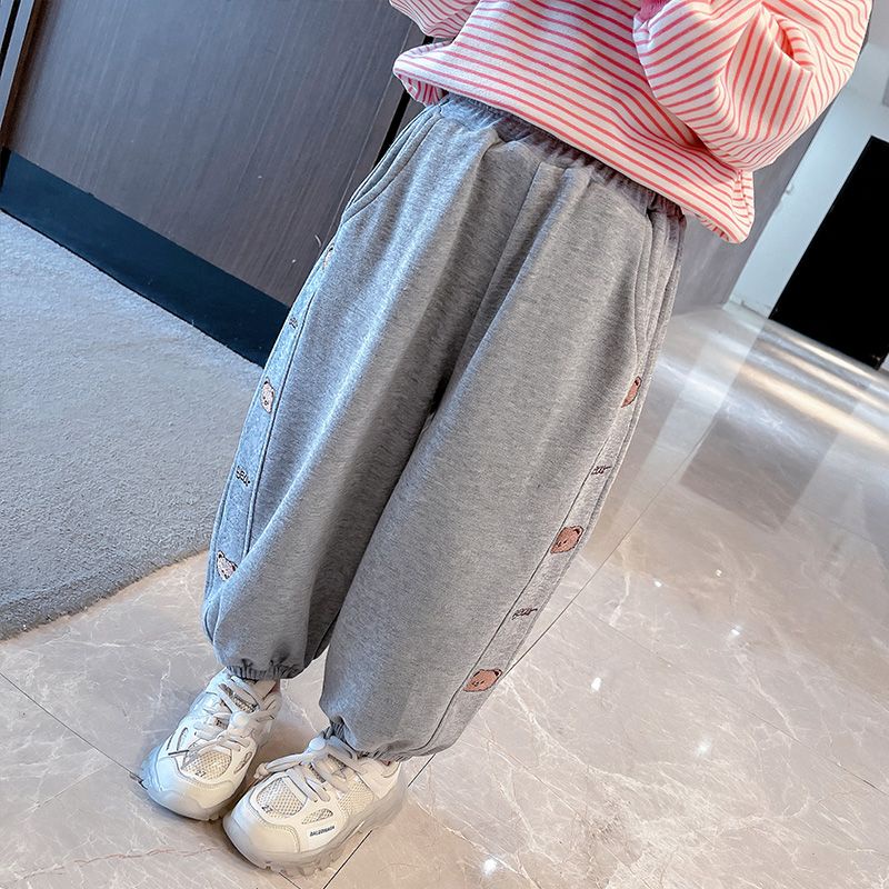 Quần Dài Dáng Rộng Phong Cách Thời Trang Xuân Thu Dành Cho Bé Gái