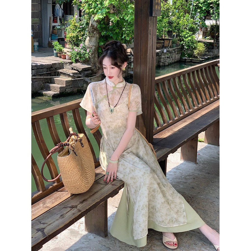 Đầm Sườn Xám Phong Cách Trung Hoa Mới 2023#231016