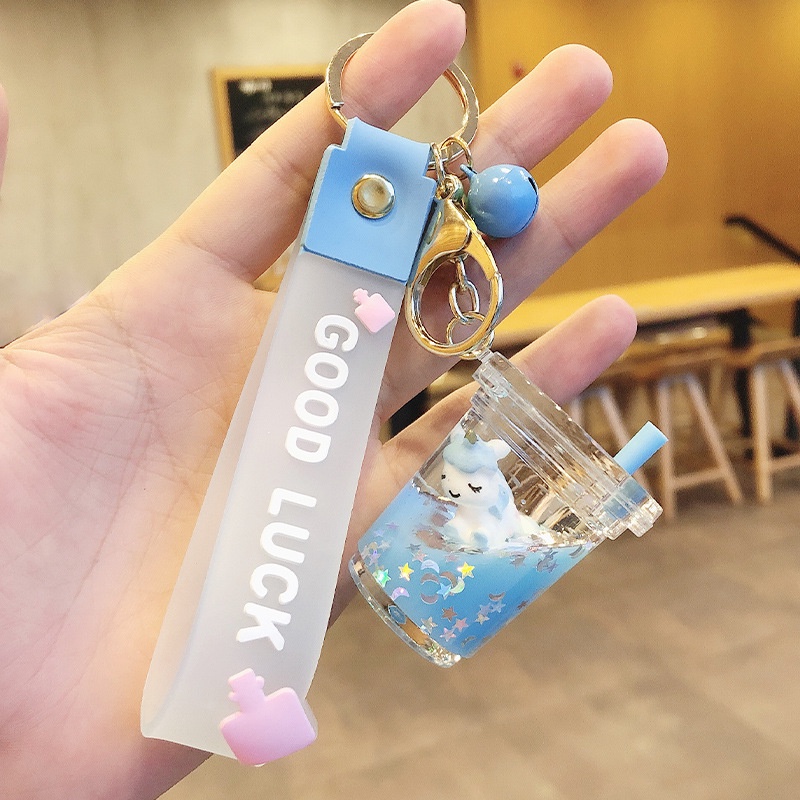 Móc Khóa Hình Ly Trà Sữa Kỳ Lân Dễ Thương Sáng Tạo