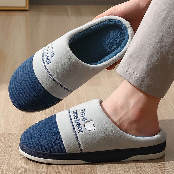 Dép Bông Đi Trong Nhà Chống Trượt Giữ Ấm Cho Nam