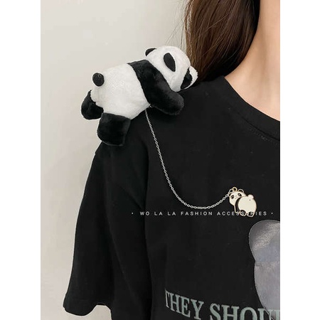 Ghim Cài Áo Hình Gấu Trúc Nhồi Bông Dễ Thương