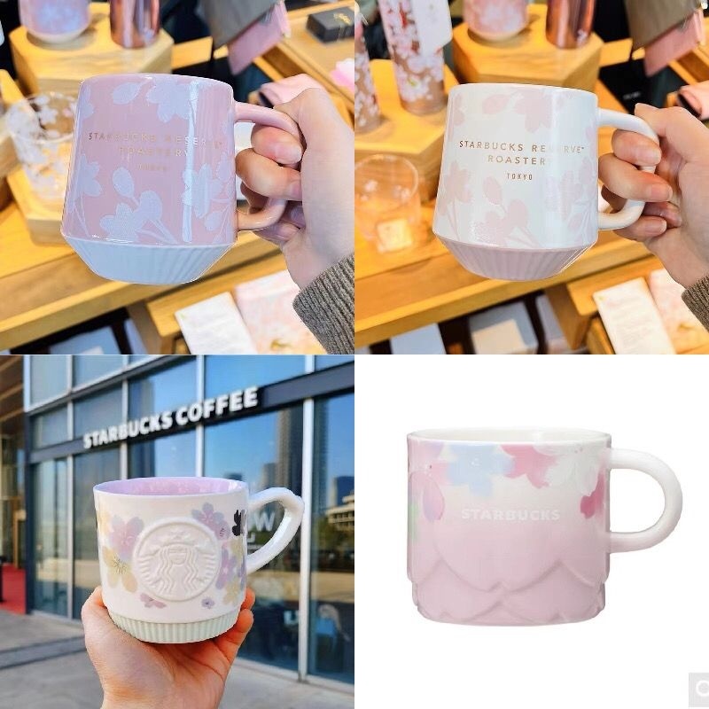 ◆Ins Starbucks Cup Thời Trang Nhật Bản Starbucks 2022 Nakagi Black Workshop Sakura Selection Màu Sắc