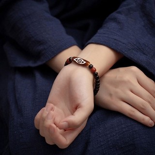 Tây tạng dzi hạt vòng tay ba mắt chín mắt tự nhiên chính hãng so pure dừa dzi hạt vòng tay nam nữ phong cách vòng tay 3.8