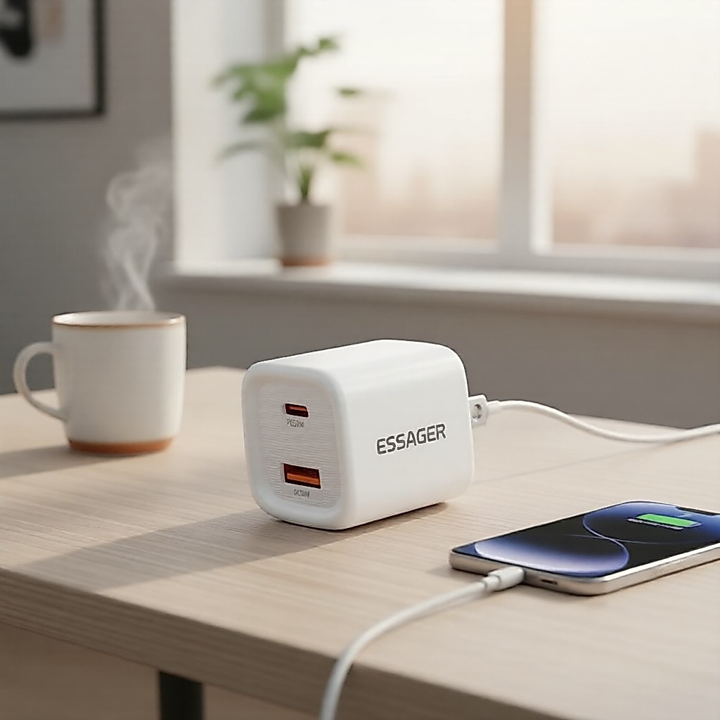 Bộ sạc nhanh Essager 20W PD cổng USB-C & Type-C