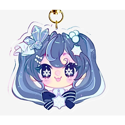 Snow Miku - Clear Acrylic Keychains
