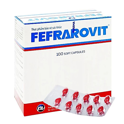 Fefrarovit pv Folic Fe sắt và acid folic, giảm thiếu máu do thiếu sắt, hỗ trợ quá trình tạo máu, quá