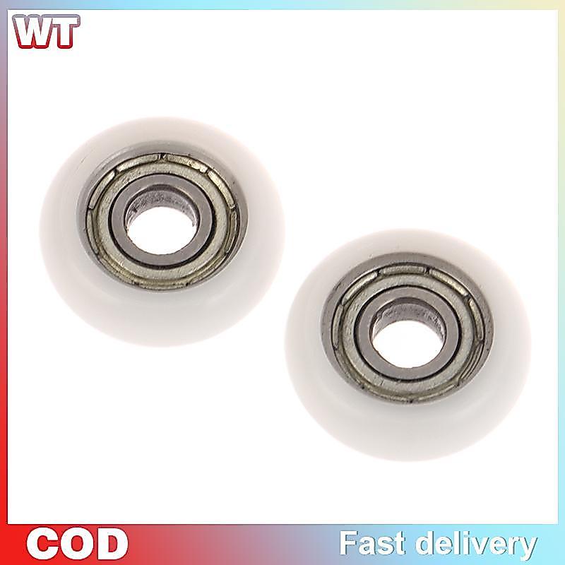 [WT] 2 Chiếc 695ZZ 5x18x6mm POM Nylon Vòng Loại Con Lăn Bánh Xe POM Bọc 695ZZ Mang Ròng Rọc Bánh Xe 