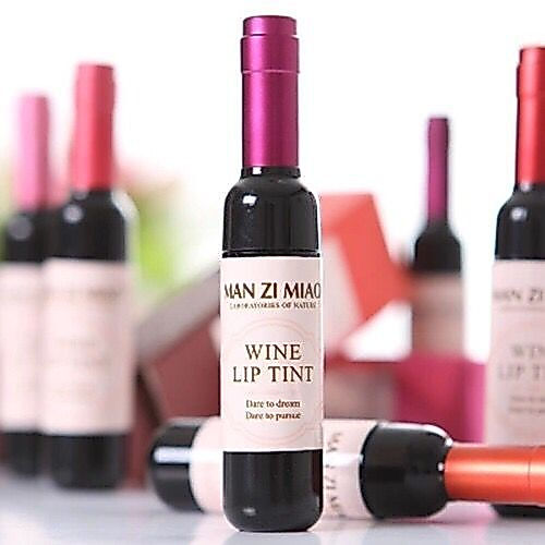 Moisturizing long-lasting lip gloss, red lip tint, wine bottle lip liquid, cup trap, moisturizing an