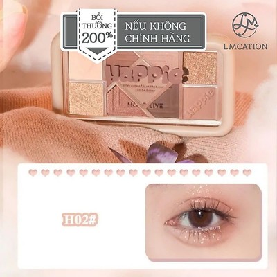 (Tặng kèm quà) Bảng phấn mắt 9 màu đa năng lì và nhũ mịn