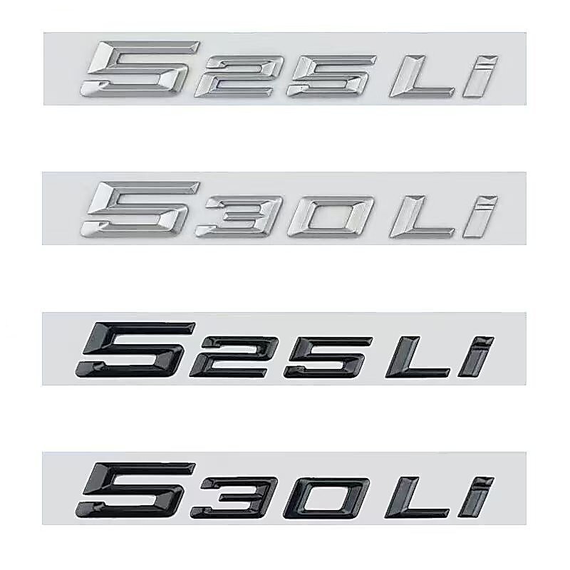 Thích hợp cho 24 Logo xe BMW 5 Series Sửa đổi 530li 525li 520d 530e Huachen BMW Rear Word Mark