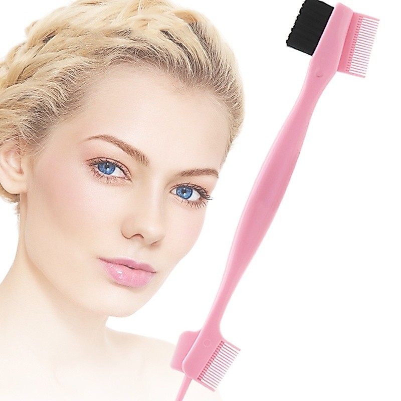 KIIK Hair Edge Brush Double Sided Edge Control Lược chải tóc Lông mày Lược chải mịn Công cụ chải lôn