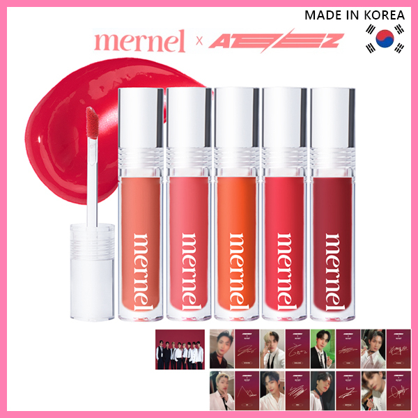 Son Môi Mernel X Ateez Dạng Gel Nước 5 Màu Tùy Chọn★Giao Hàng Từ Hàn Quốc Từ Hàn Quốc★