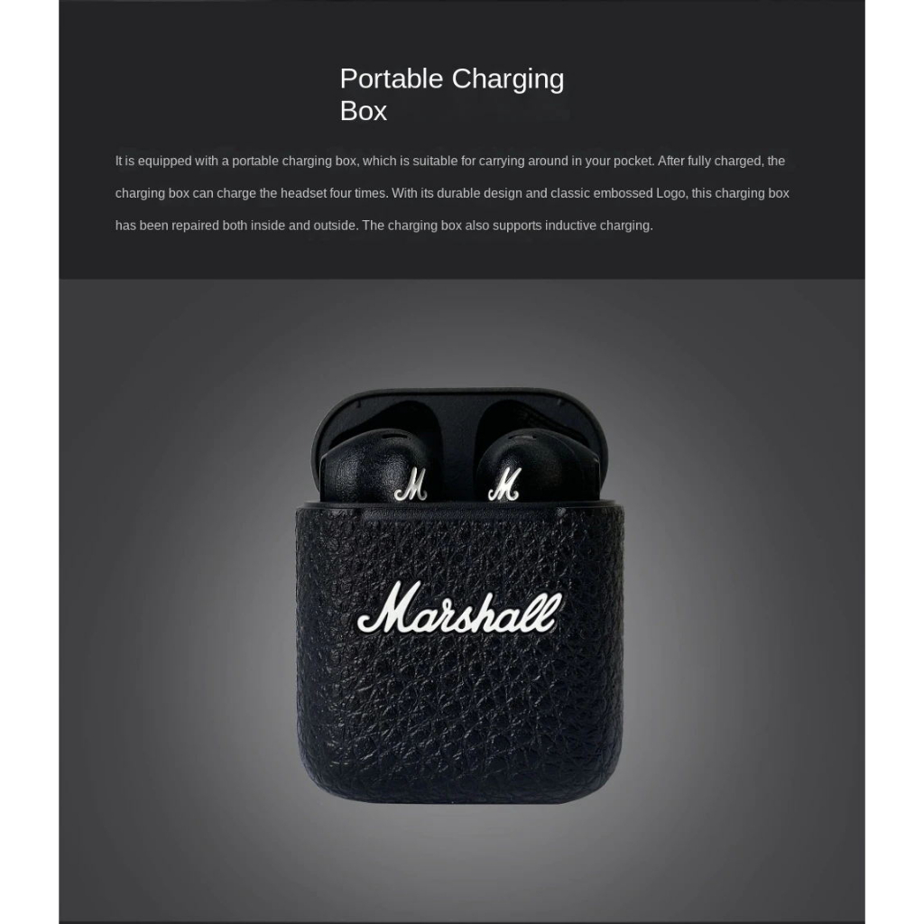 Marshall Tai Nghe Nhét Trong Không Dây Kết Nối bluetooth 5.1 Âm Thanh Siêu Trầm minor iii