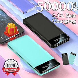 Sạc dự phòng PowerBank 50000mah Ultra Thin Portable Power Bank Đèn LED kép Màn hình kỹ thuật số Dung lượng lớn PowerBank Original100%