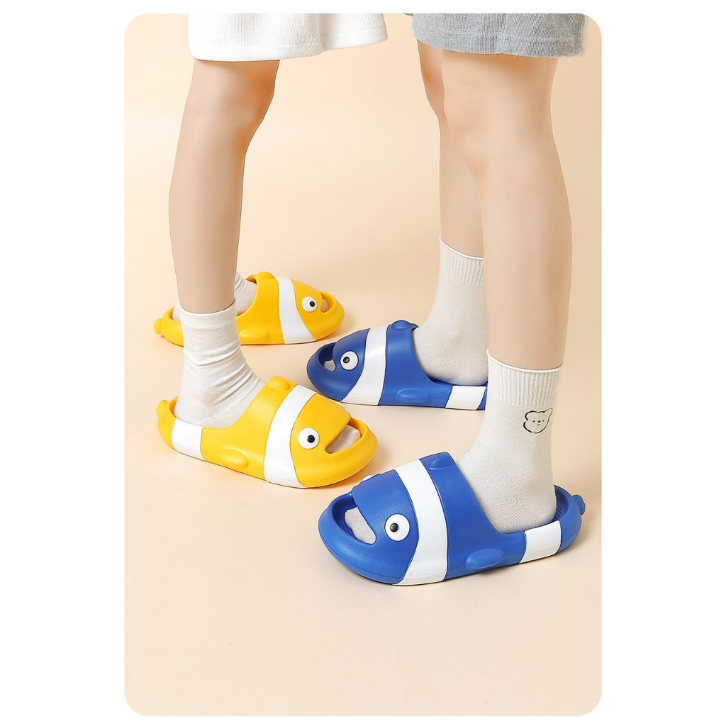 Thời trang mùa hè Dép cá hề Nemo 、dép cá koi đế bánh mì siêu nhẹ cho người lớn