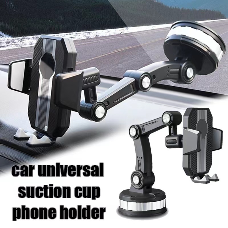 1Pc Car Phone Mount with Secure Grip and Adjustable Viewing Angle