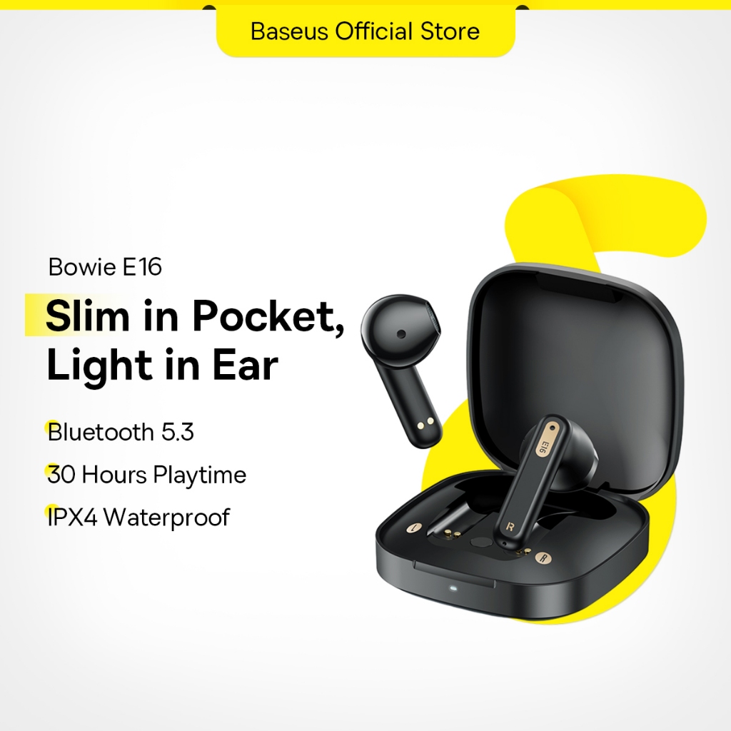 Tai nghe không dây thực sự Baseus E16 Tai nghe BluetoothTWS 5.3 có thời gian nhạc 30h chống nước IPX