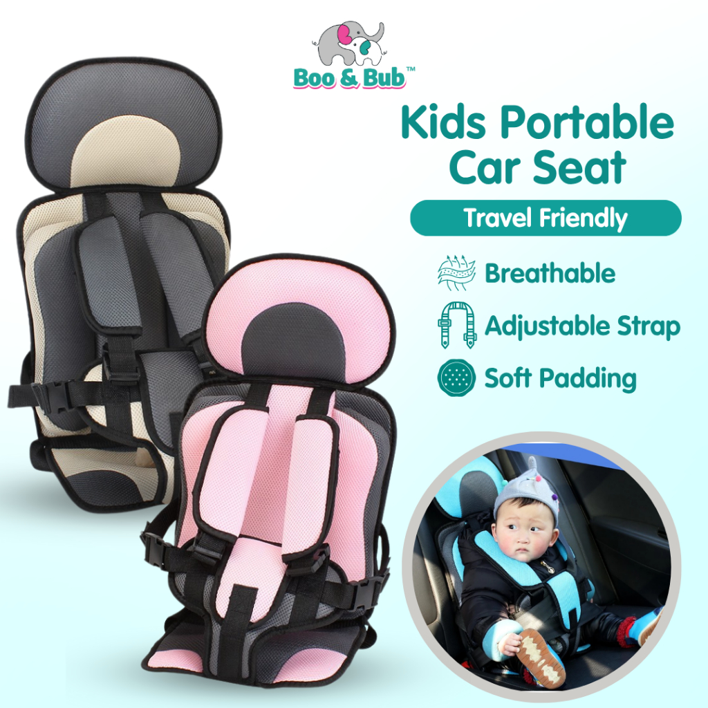 Boo&Bub Kids Portable Car Seat Car Safety Seat For Child Baby Portable Carrier Seat Portable Baby Car Seat