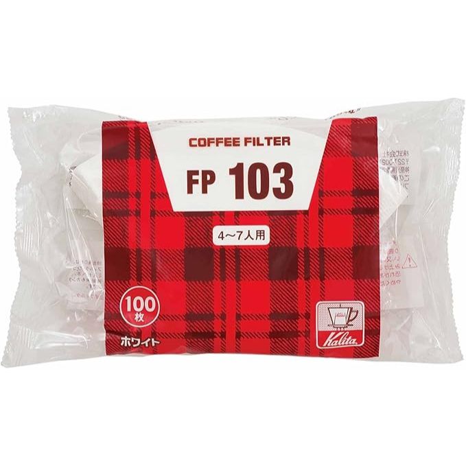 Kalita Umami Extracting Coffee Paper Filter, Trapezoidal, for 4-7 Cups, FP103 Filter Paper, 100 Shee