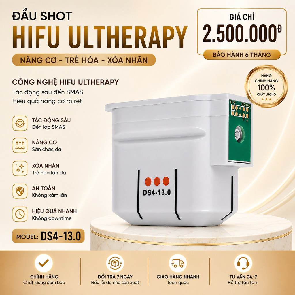 Đầu shot 13.0mm thay thế dành cho Hifu Ultherapy ver2.0.H/2.0.T_O35B7Og7Og
