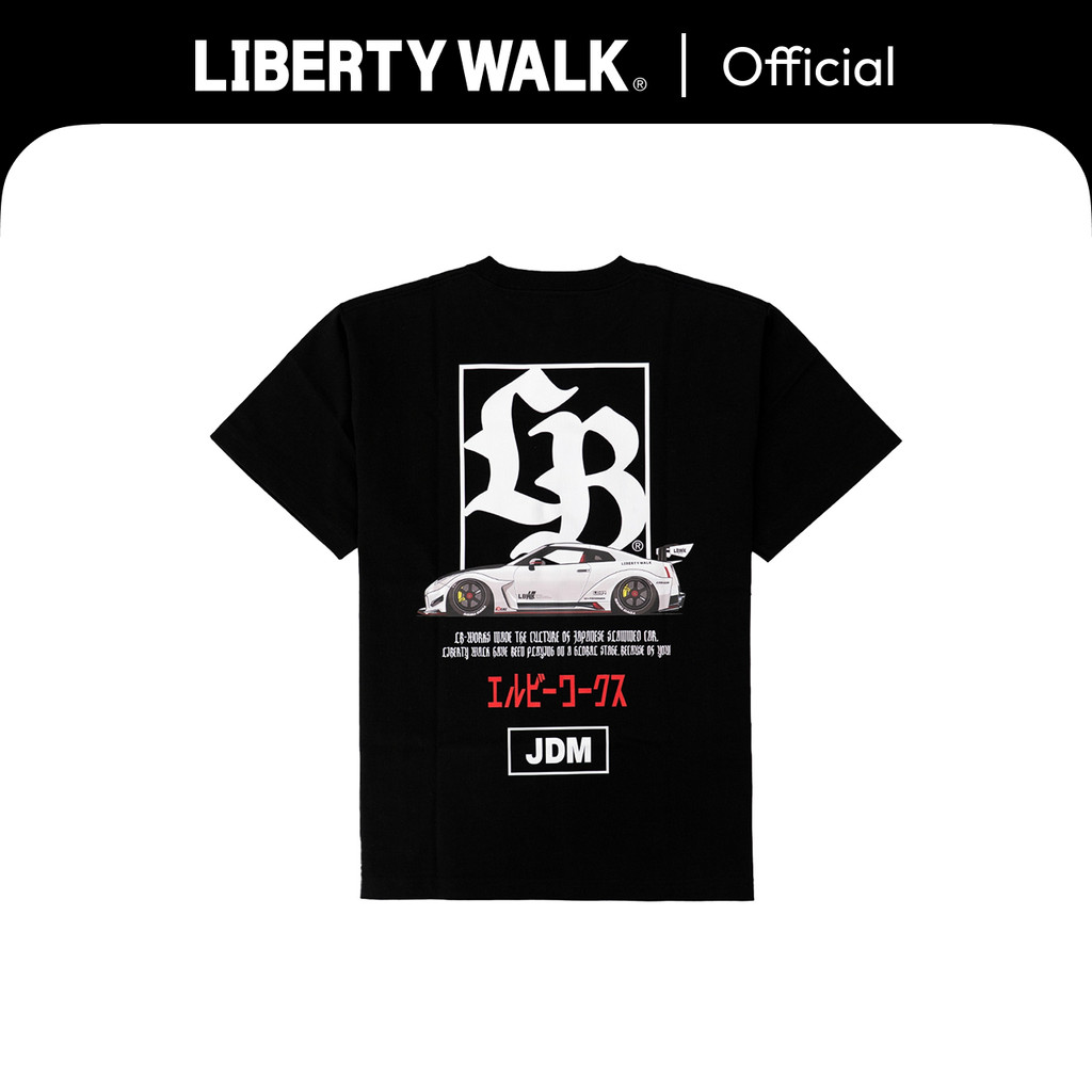 Liberty Walk LB Box Logo R35 Tee Black LBWK