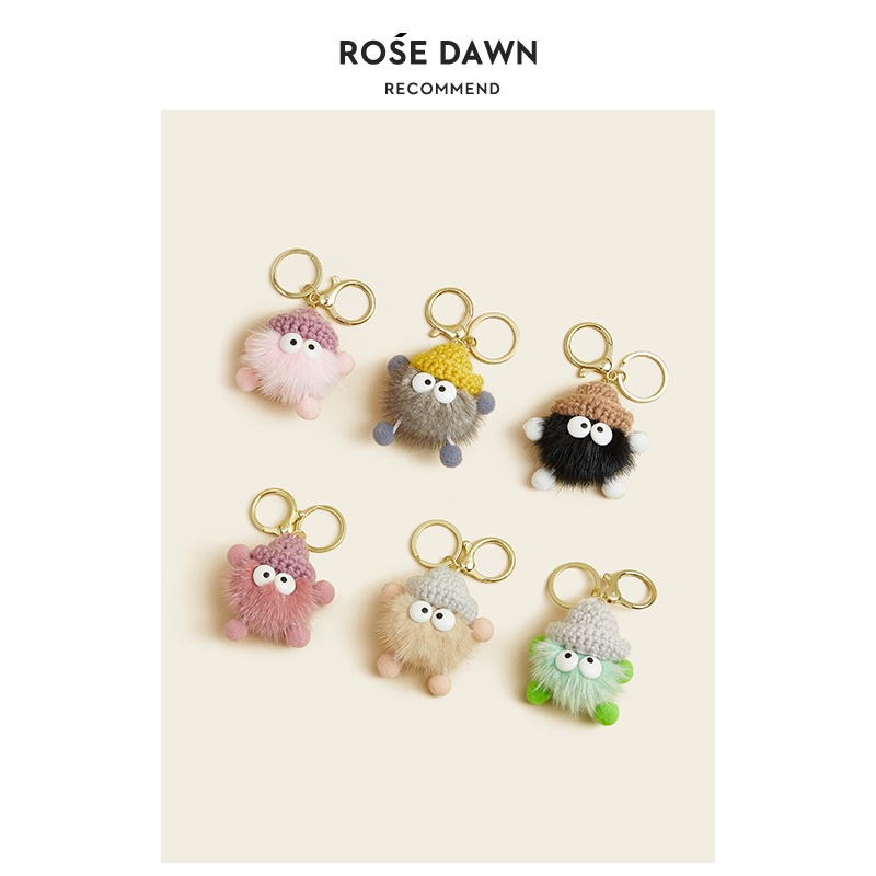 Búp Bê Vải Lông Chồn Nhỏ Nhắn Treo Túi Xách / Balo Đi Học / Xe Hơi