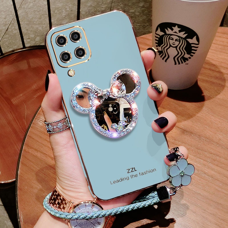 Ốp Điện Thoại Mềm Chống Sốc Tráng Gương Cho Samsung A12 A22 A42 A11 A10S A20S A21S A02 A02S A03S A04S A13 4G 5G