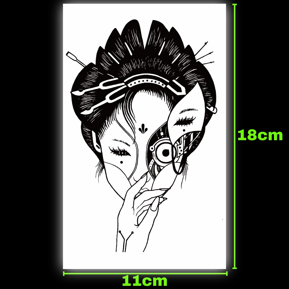 Miếng dán hình xăm tạm thời SAI MAGIC TATTOO 18CM×11CM chống thấm nước lâu trôi lên đến 2 tuần 210