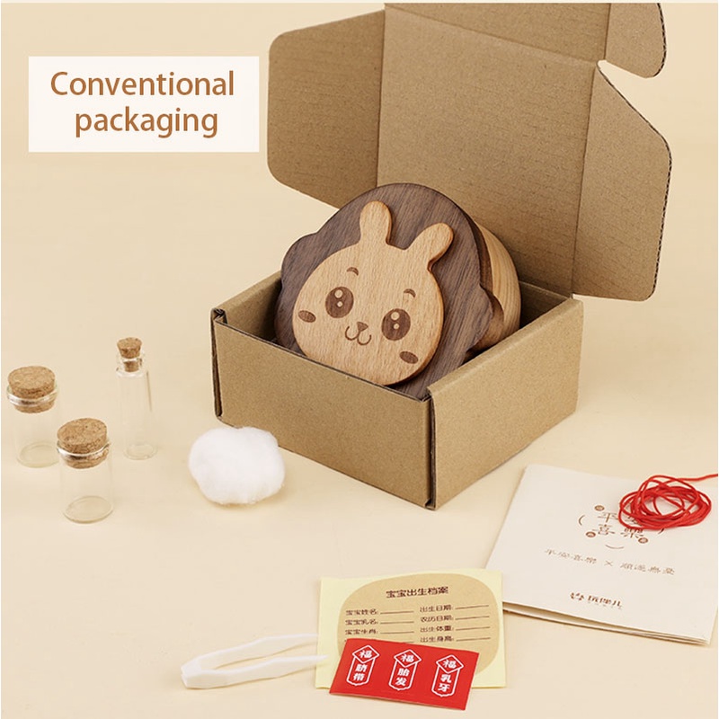 Lanugo Hộp Đựng Dây Rốn Sưu Tầm Nút Bụng Hình Hổ Hoàng Đạo Quà Tặng Năm Mới Sinh