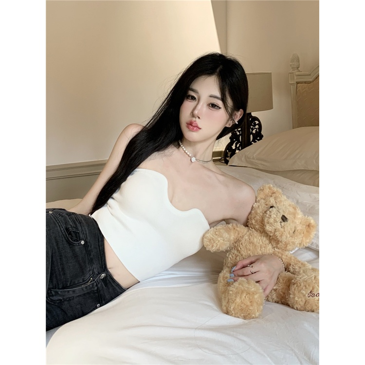 Áo Croptop Dệt Kim Màu Sắc Đa Dạng Thời Trang Mùa Hè Quyến Rũ Cho Nữ