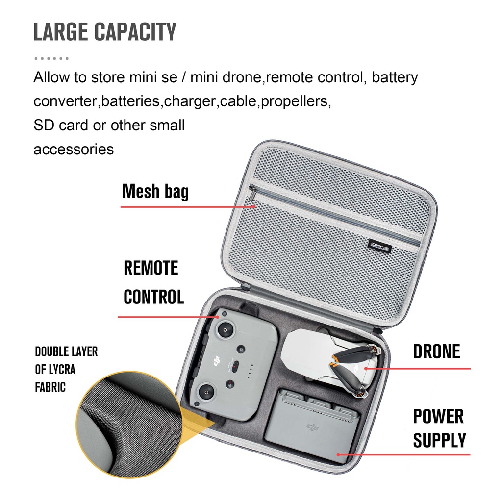 Túi Xách Da PU Chống Thấm Nước Cho DJI Mavic Mini 2 SE Drone Mini 2