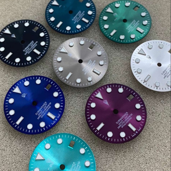 Đồng Hồ Đeo Tay 29MM NH35 / 36 Họa Tiết Mặt Trời Xanh Phát Quang Thời Trang