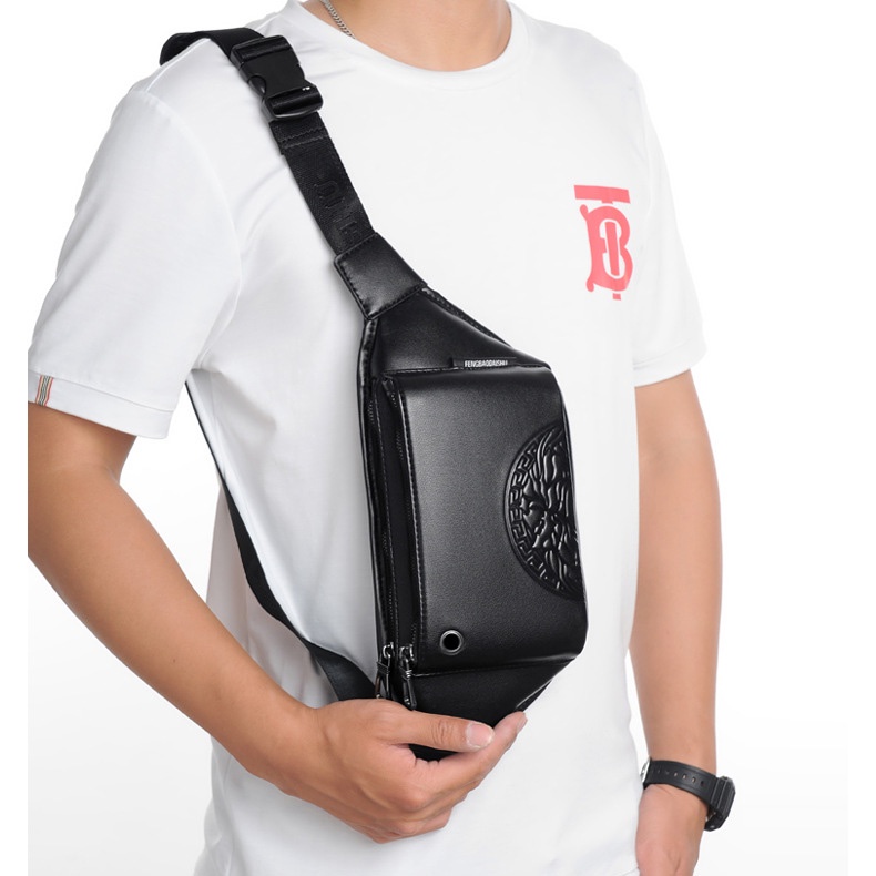 Túi Da pu Đeo Chéo Ngực Thời Trang Cho Nam fna339