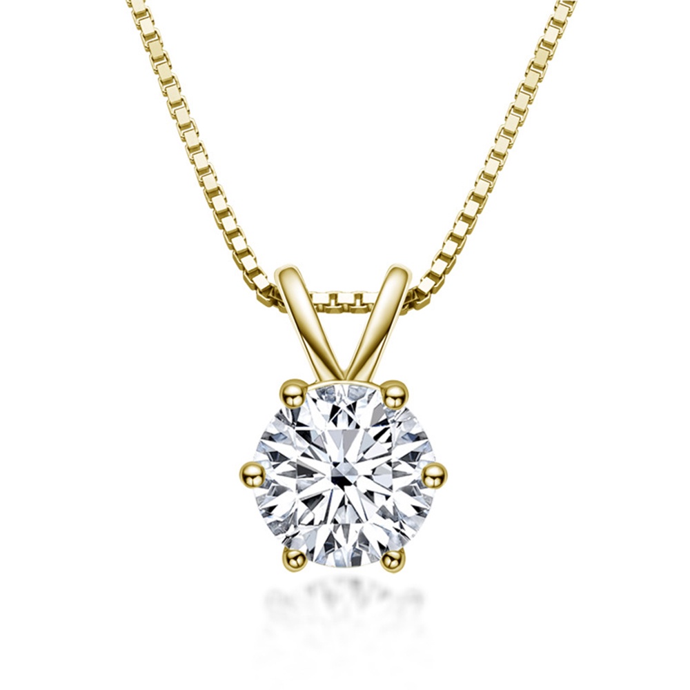 Vòng cổ sáu móng Moissanite S925 1ct có chứng chỉ GRA