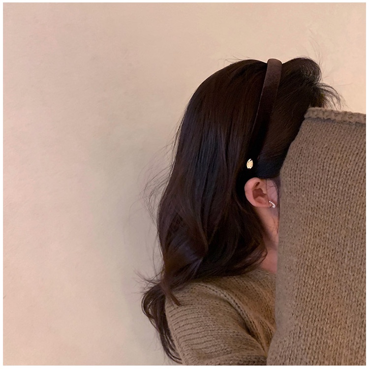 Băng Đô Cài Tóc Vải Nhung Mỏng Cao Cấp Phong Cách Retro Cao Cấp Dễ Phối Đồ Hàng Ngày Cho Nữ