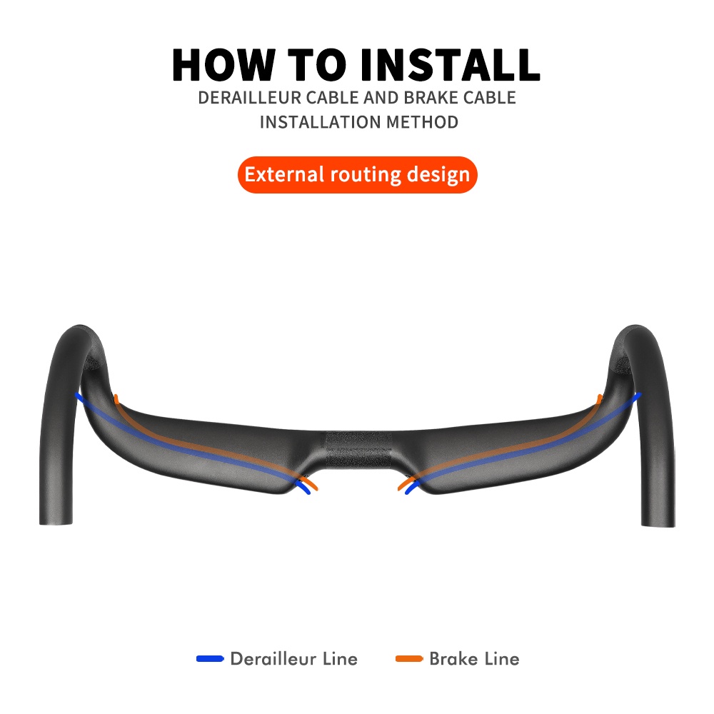 Ghi Đông Xe Đạp Tosek Zxr-TWO 400 / 420 / 440mm Chất Liệu Carbon