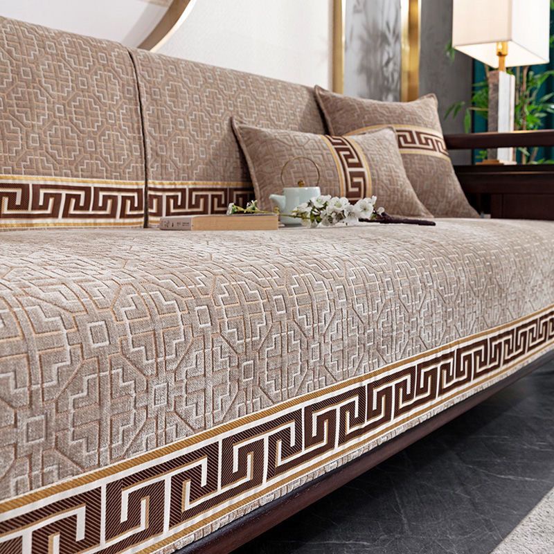 Bộ Đệm Lót Ghế Sofa Gỗ Trơn Cao Cấp Phong Cách Trung Hoa Mới 23.2.17