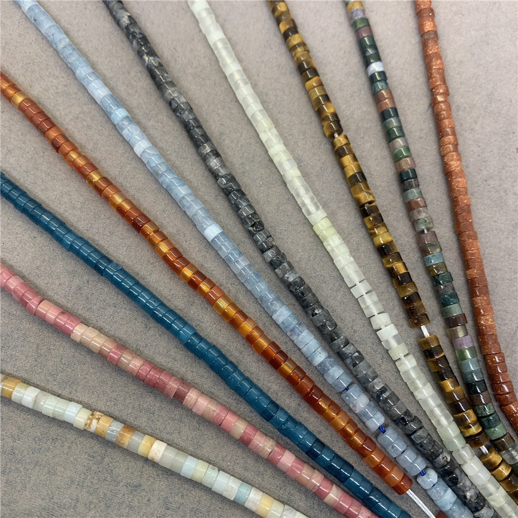 Chuỗi Hạt Đá Mắt Hổ Tự Nhiên 10 Loại 2 * 4mm